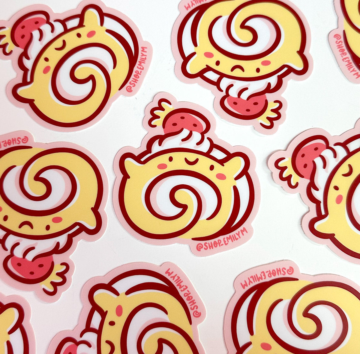 Strawberry Swiss Roll Sticker