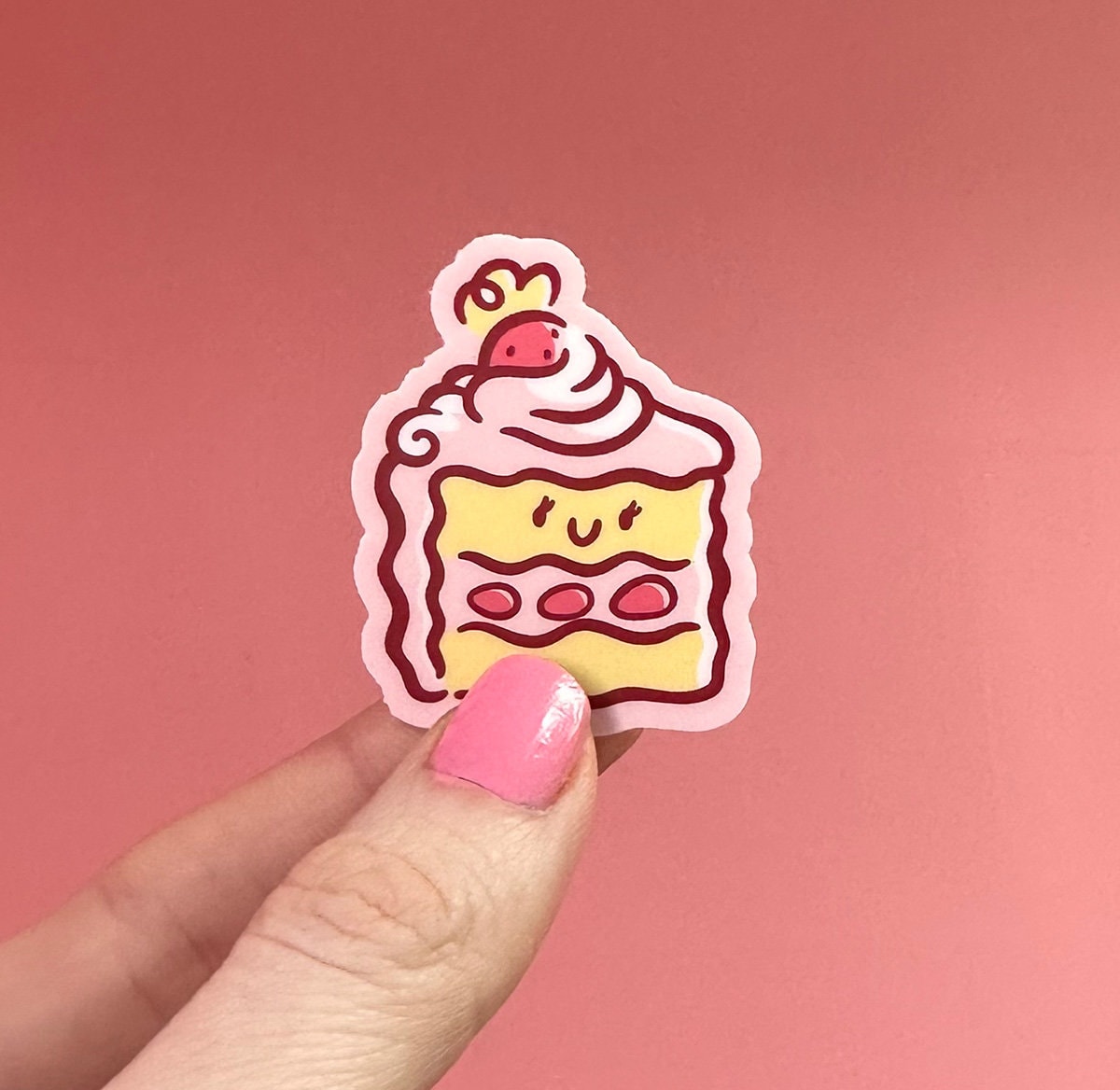 Strawberry Cake Mini Sticker
