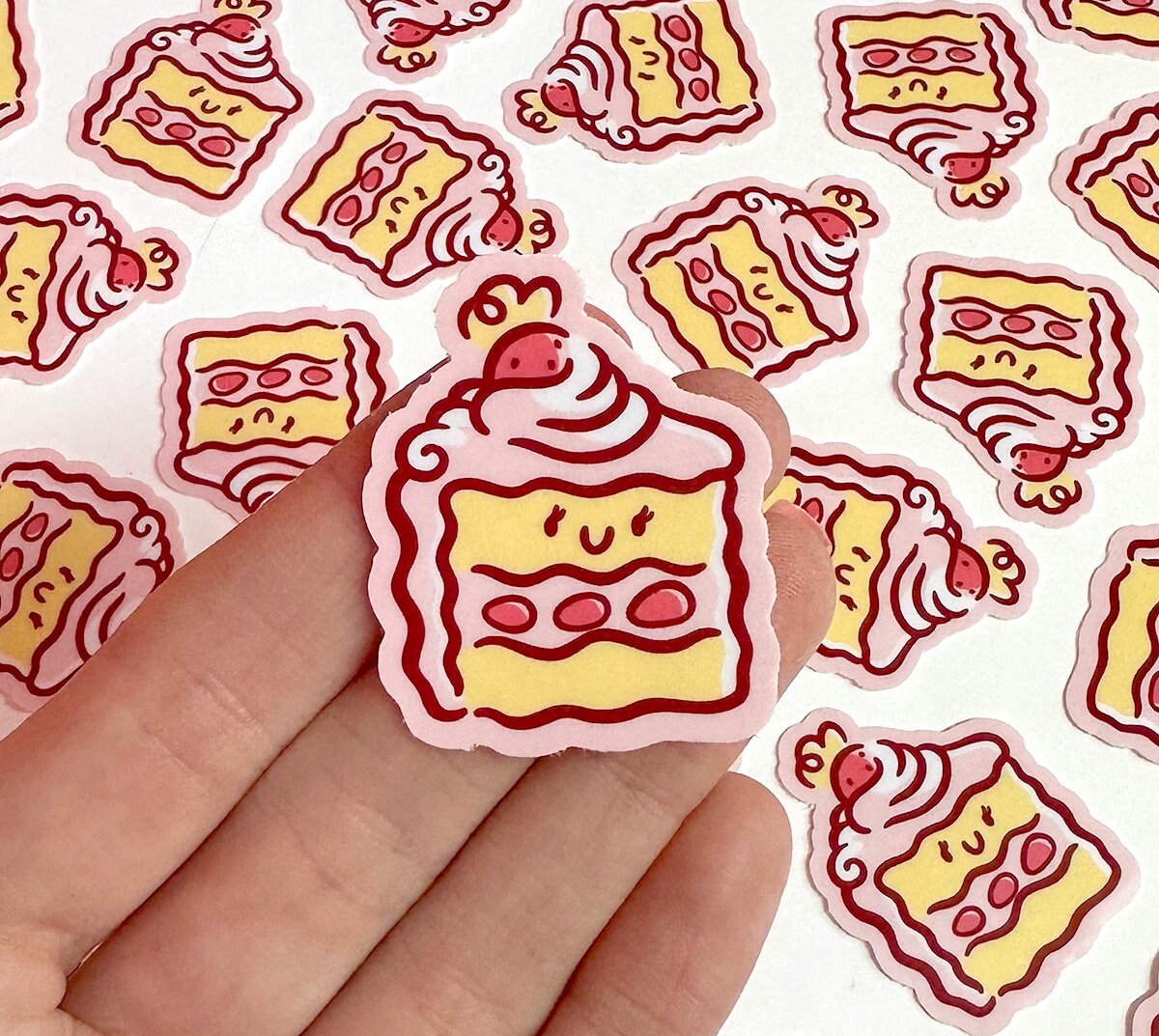 Strawberry Cake Mini Sticker